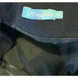 J McLaughlin Navy Gold Cloth Stretchy Pencil Mini Skirt 8